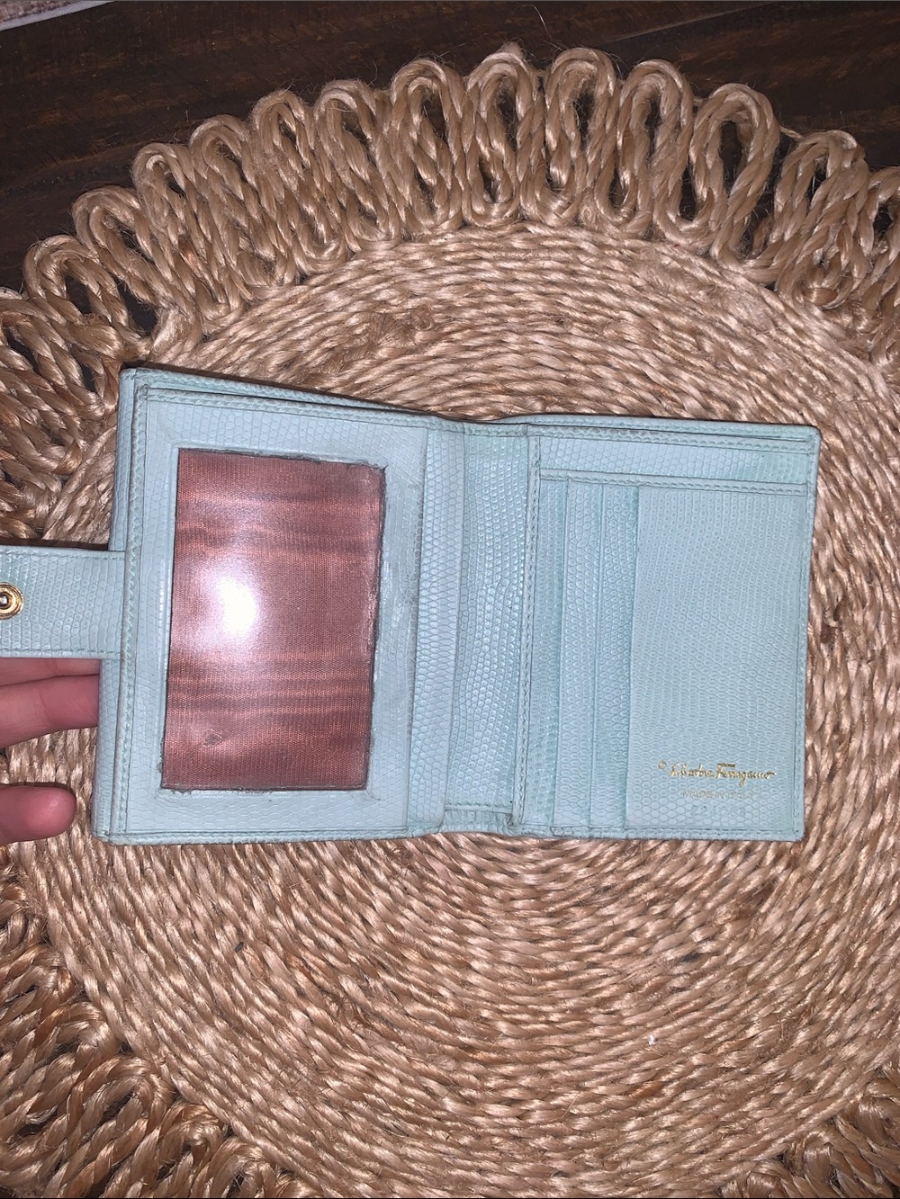 Salvatore Ferragamo light blue wallet - Picture 8 of 11